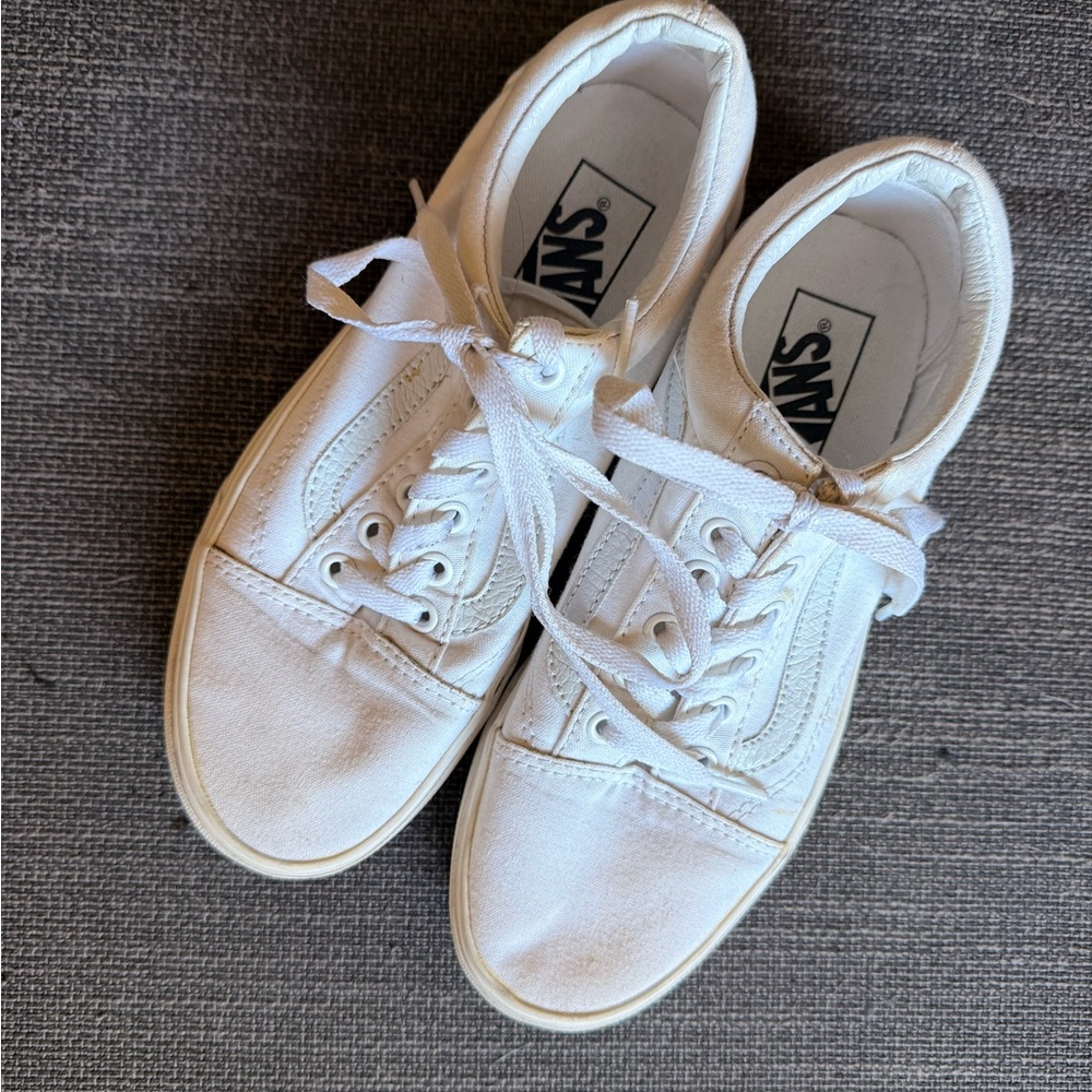 Vans Classic White Lace-Up Sneakers
